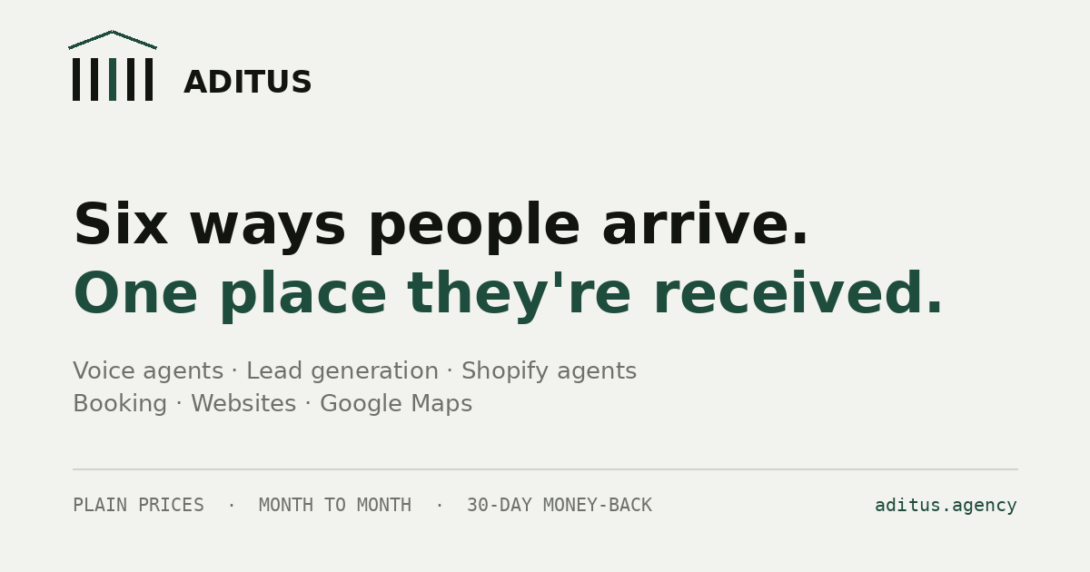Screenshot of aditus.agency